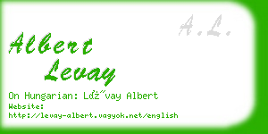 albert levay business card